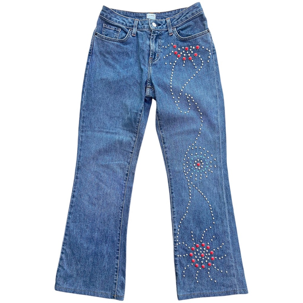 Vintage 90s / Y2K Caché Embellished Studded Jeans